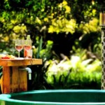 Zorb Rotorua New Zealand outdoor spa with wine glamping