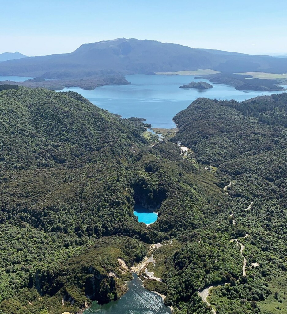 Aerial shot or Rotorua
